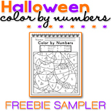 FREE Color by Numbers for Halloween