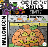 Halloween Color by Code Shapes