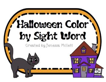 Preview of Halloween Color by Sight Word