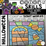 Halloween Color by Code Sight Words Primer Sight Word Activities