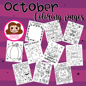 Preview of Halloween Coloring Book {By Teaching Tutifruti}