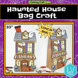Halloween Coloring Craft - Haunted House Bag