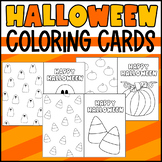 Halloween Coloring Foldable Card: Greeting Card Writing Fr