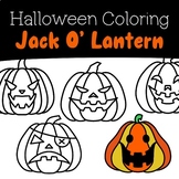 Halloween Coloring Jack O Lantern Pumpkin