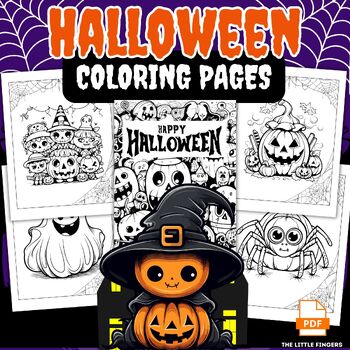 Halloween Coloring Page | Autumn November Coloring Sheets | TPT