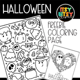 Halloween Coloring Page FREEBIE Download with two Hallowee