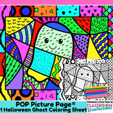 Halloween Coloring Page Ghost Halloween Pop Art Coloring A