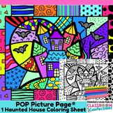 Halloween Coloring Page Haunted House Coloring Halloween P