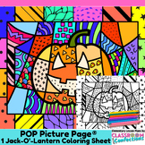 Halloween Coloring Page Jack O Lantern Halloween Pop Art C