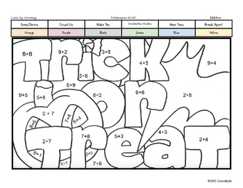 Halloween Coloring Page by Addition or Multiplication ...