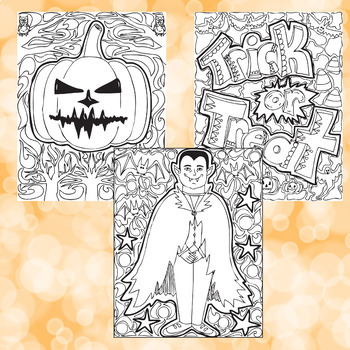 Halloween Coloring Pages by Ms Artastic | Teachers Pay Teachers