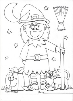 Halloween Coloring Pages Bundle 2 by NoodlzArt | TpT