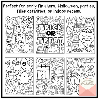 Halloween Coloring Pages by Letters From Mikelle | TpT