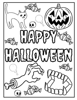 Halloween Coloring Pages BUNDLE 12 Pages by Sunny Treasures | TPT