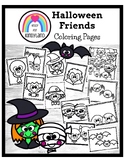 Halloween Coloring Pages Booklet: Skeleton, Scarecrow, Wit