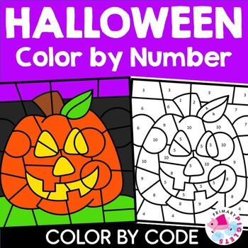 Halloween Coloring Pages Color by Number Code 1 to 20 Math Sheets 1st 2nd