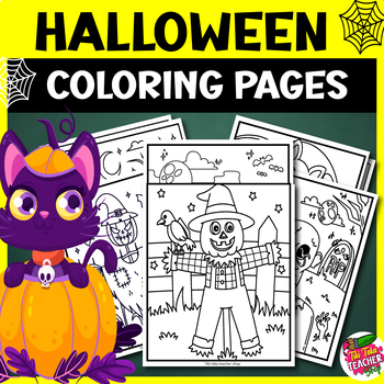 Printable Halloween Coloring Book, Teaching