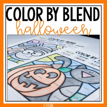 Preview of Halloween Coloring Pages | Consonant Blends | Phonics October Activities