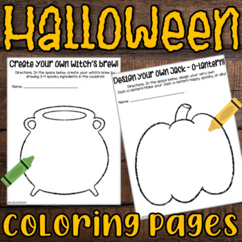 Halloween Coloring Pages Design a Pumpkin Witch Hat Cat Drawing Activities