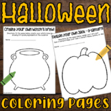Halloween Coloring Pages Design a Pumpkin Witch Hat Cat Dr