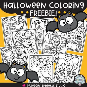 Preview of Halloween Coloring Pages FREEBIE!