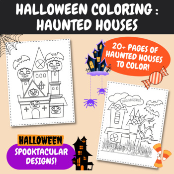 Halloween Coloring Pages | Fall Coloring Pages | Haunted House Coloring ...