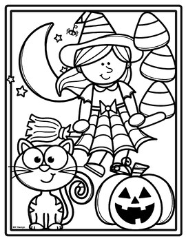 Preview of Halloween Coloring Pages For Kinds Activiti