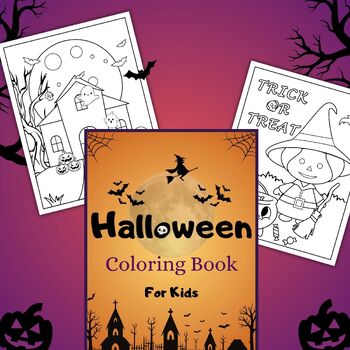 Halloween Coloring Pages| Coloring Sheets | Pumpkin, Ghost, Bats ...