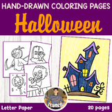 Halloween Coloring Pages | Hand Drawn | Morning work | October |