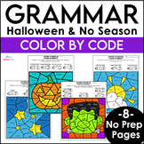 Halloween Coloring Pages & Parts of Speech Worksheets for 
