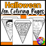 Halloween Coloring Pages Pennant Banner, Halloween Colorin