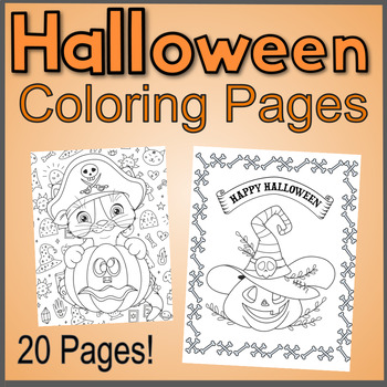 Preview of Halloween Coloring Pages Set 1