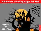 Halloween Coloring Pages for Kids - Instant Download Print