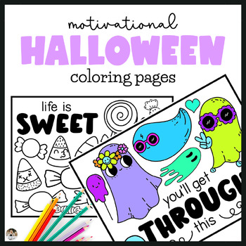 Preview of Halloween Coloring Pages for Social Emotional Learning | October Morning Work