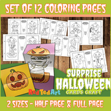 Halloween Coloring Pages in two sizes - Fun Halloween Activity