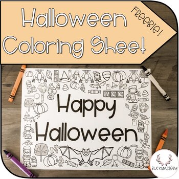 Preview of Halloween Coloring Sheet (Freebie!)