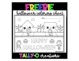 Halloween Coloring Sheet Freebie