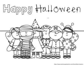Halloween Coloring Sheets by NOLA creations | Teachers Pay Teachers