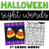 Halloween Coloring Sheets with 1st Grade Sight Words Octob