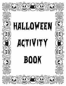 Preview of Halloween Coloring and Activities Workbook Pages