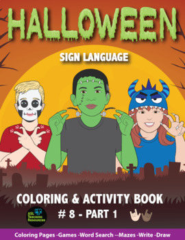Preview of Halloween Coloring and Activity Book