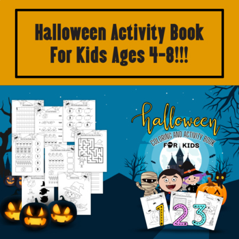 HALLOWEEN COLORING & ACTIVITY Book For Kids Ages 4-8