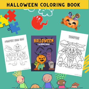 Preview of Halloween Coloring book- Halloween Coloring Pages - Coloring Sheets for Kids
