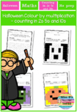 Halloween Colour by multiplication - counting in 2s 5s and