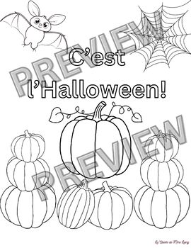 Halloween Colouring Page by La Classe de Mme Liang | TPT