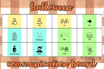 Preview of Halloween Communication Board