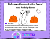 Halloween Communication Board and Language Building Activities