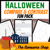 Halloween Compare and Contrast Writing Bundle for English 