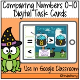 Halloween Comparing Numbers 0-10 Interactive Google Classroom