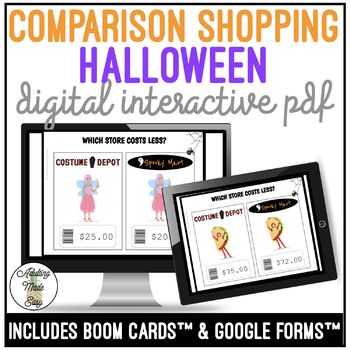 Preview of Halloween Comparison Shopping Digital Interactive Activity